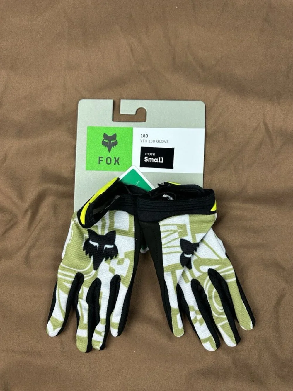 Fox Racing 180 Race Spec Glove (Pale Green, Youth Small ) New